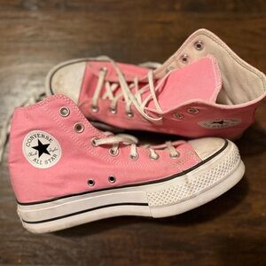 Converse Women's Pink Canvas High-Tops